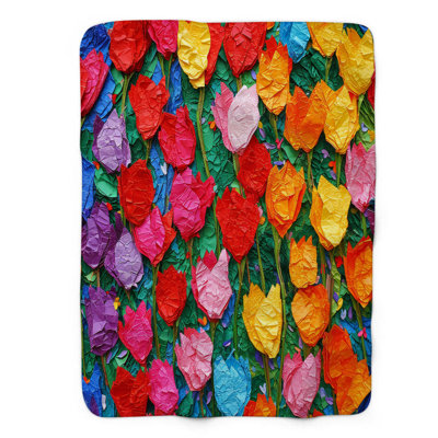 Jeté Spectrum Tulip Delight - 1 pièce Sherpa Bl Premium