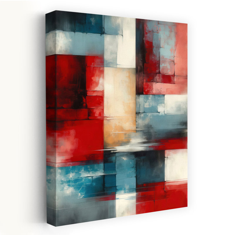 "Shifting Planes", art mural contemporain abstrait, H 48 po x l 32 po