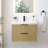 Livia 30" Wall-mounted Single Bathroom Vanity with White Artificial Drop-in Sink without Mirror