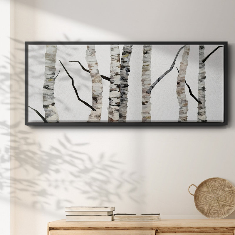 Birch Trees II- Framed Canvas, 24" H x 60" W