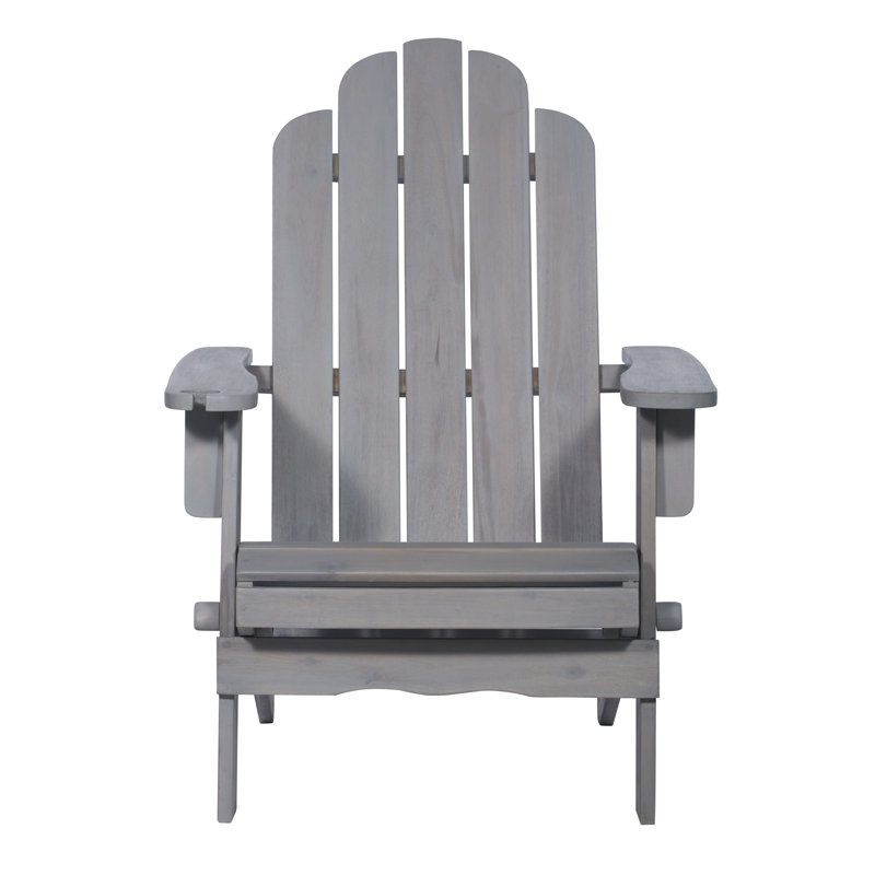 Blackwell Acacia Foldable Outdoor Adirondack Chair, Gray Wash