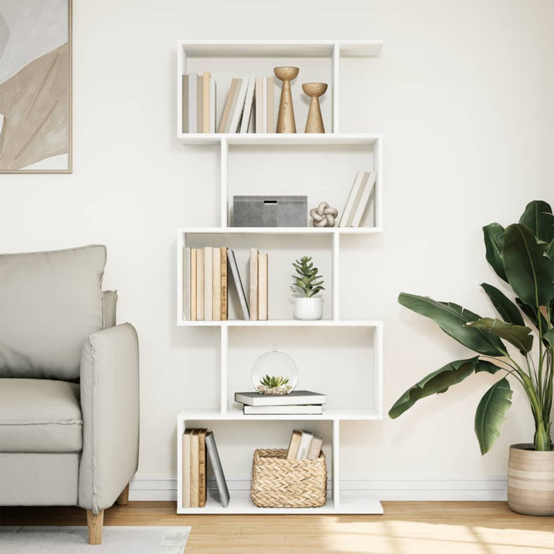 Sekai 70cm W Bookcase, (5 Shelves) 161cm H x 70cm W x 24cm D, White