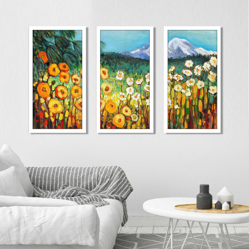 "From A Distance" par Jennifer Lommers, impression sur acrylique 3 pièces, H 33,5 po x l 52,5 po x P 1 po