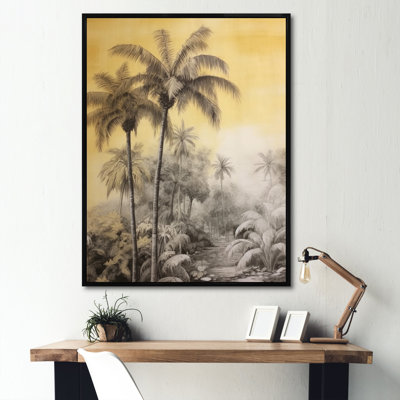 «Vintage Palm Paradise II», reproduction sur toile
