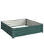 Support pour plante en métal vert, 47,2 po, avec contrôle pratique pour l'espace extérieur, acier galvanisé