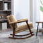 Chaise berçante Mid-Century en velours avec dossier moderne pour petits espaces kaki-720520526