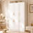 47.4" W Modular Wardrobe Set with 6 Doors, 2 Hanging Rods and Hidden Bedroom Storage