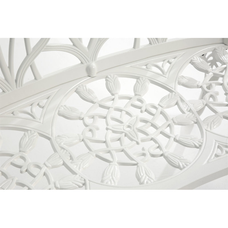 Banc en fonte d'aluminium (excluant la table), Blanc