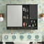 Armoire à pharmacie murale, armoire de rangement de salle de bain avec porte miroir et tablette ajustable, armoire d'appoint-962589353
