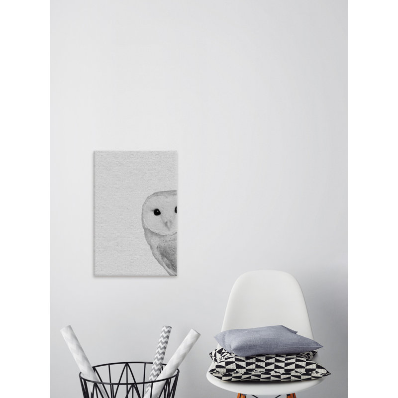 Owly Surprise - Drawing on Canvas, 91cm H x 61cm W
