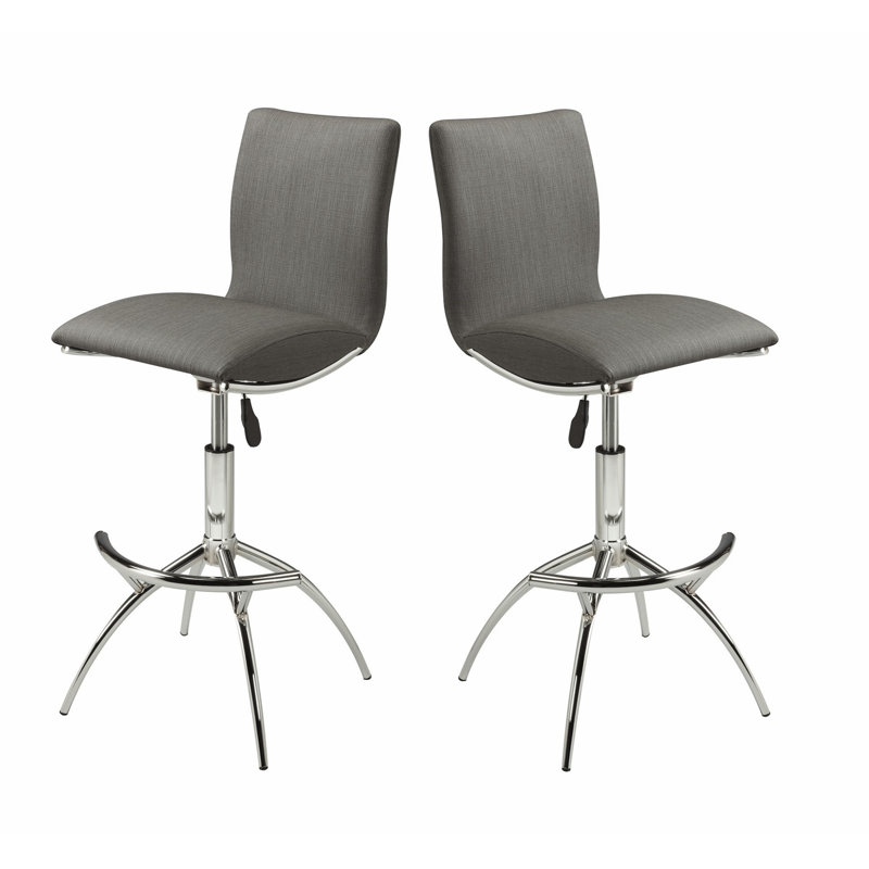 Tabouret pivotant, tabouret de bar, chaise d'appoint Corvina, Gris