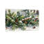 Ensemble de 3 impressions sur toile de Noël, branches de pin enneigées avec baies et cônes-743239080