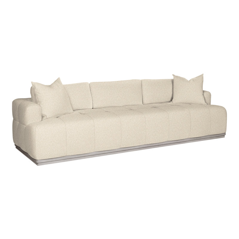 Thom Filicia Home Tufted Sofa, Kimoni Natural, Dove Gray