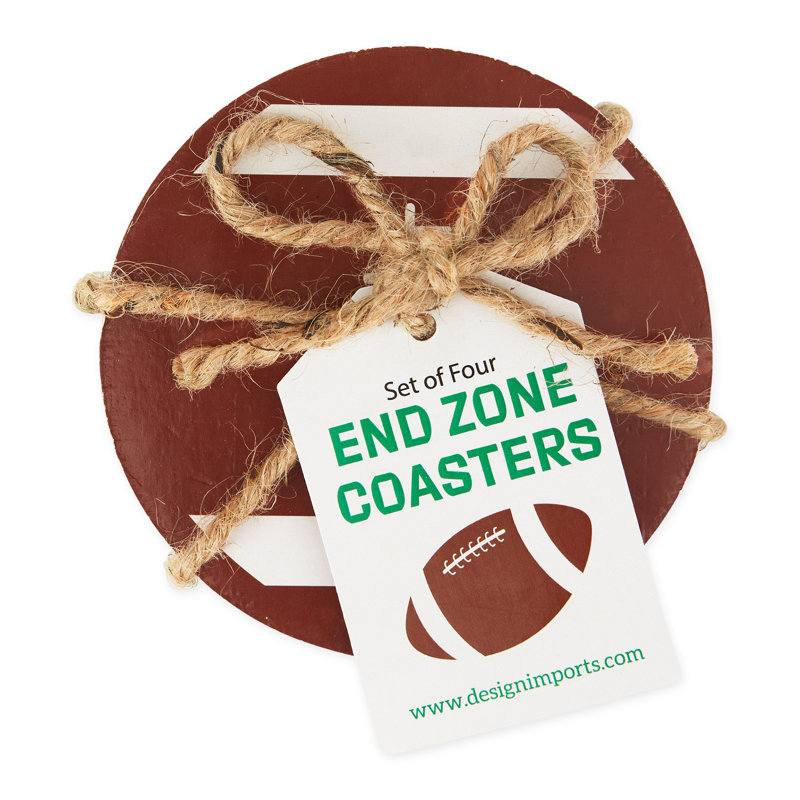  Ensemble de 4 sous-verres Football End Zone