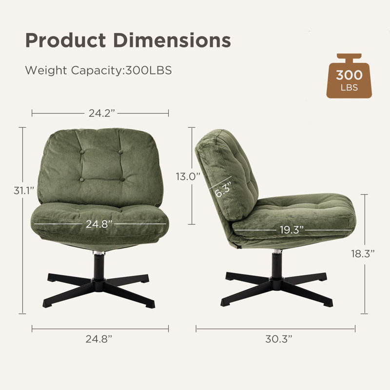 Fauteuil de bureau à pieds croisés Nouhaus Ballon Criss, Vert