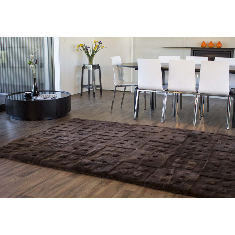 Tapis géométrique Shortwool Design, Rectangle 4 pi x 6 pi