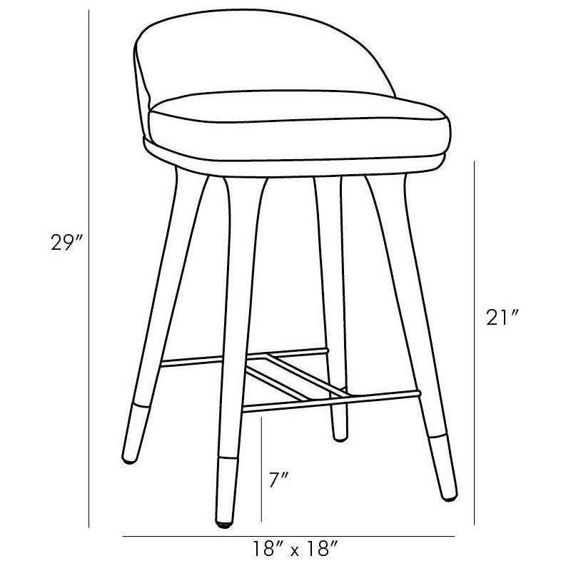 Walsh Bar & Counter Stool, Counter Stool (25" Seat Height)