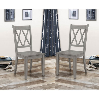 Ensemble de 2 chaises d'appoint en placage de pin