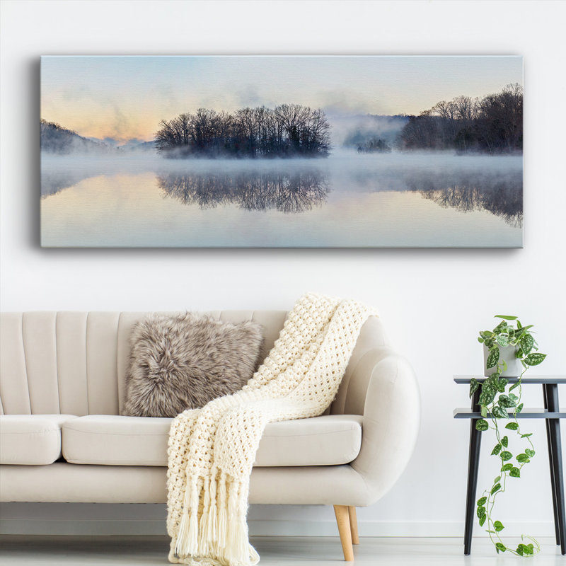 Scène sur l'eau, impression sur toile, H 12 po x l 30 po x P 1,5 po