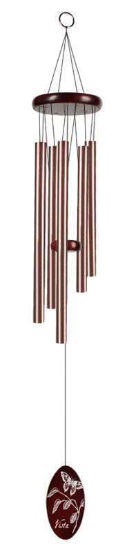 Carillon Papillion Butterfly, H 29 po x l 4 po x P 4 po, Bronze