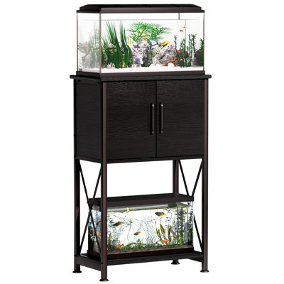 Support d'aquarium, support d'aquarium avec armoire pour le rangement des accessoires, robuste
