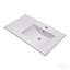 Comptoir de meuble-lavabo simple rectangulaire 32 po x 18 po blanc avec 1 trou de robinet et trop-plein (lavabo seulement), comptoir gauche spacieux pour un rangement pratique maximum