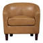 Slaven Faux Leather Barrel Chair-190827910