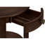Table de bout en placage brun, 2 niveaux, salon et chambre attrayante avec espace de rangement