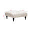 Repose-pieds en similicuir Freitas avec tissu imprimé beige, H 15,75 po x l 35,25 po x P 35,25 po