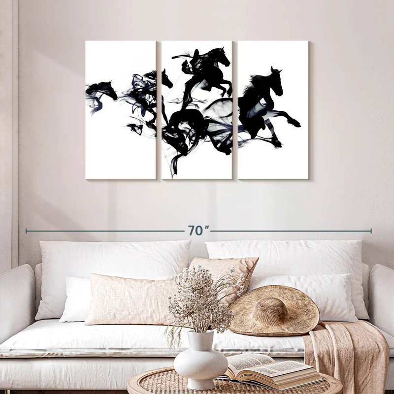 Black Horses, 28" H x 45" W
