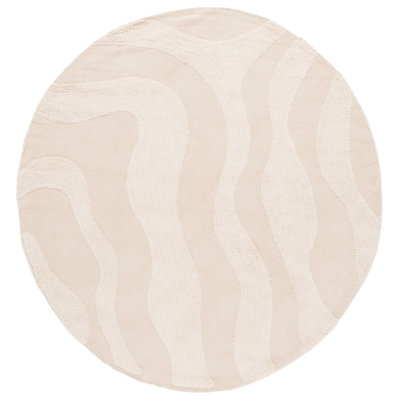 Mozie Ivory Washable Hand-Woven Cotton Rug
