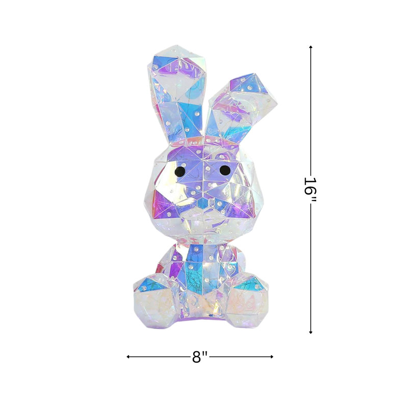 Prismatic Iridescent Spring Easter Bunny 16in - Mitzie