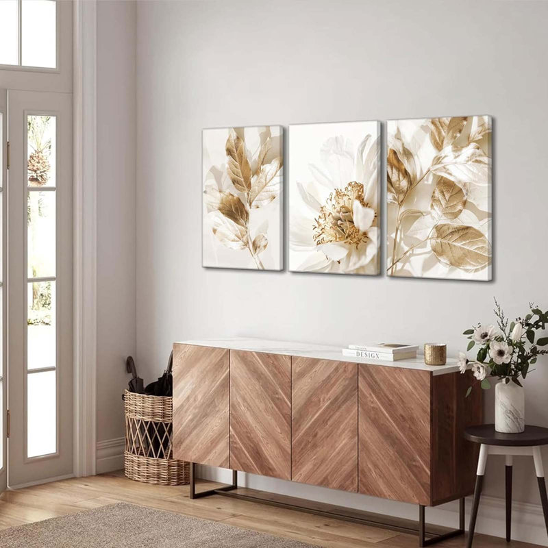 3 Piece Wrapped Canvas Print, 60 cm H x 40 cm W