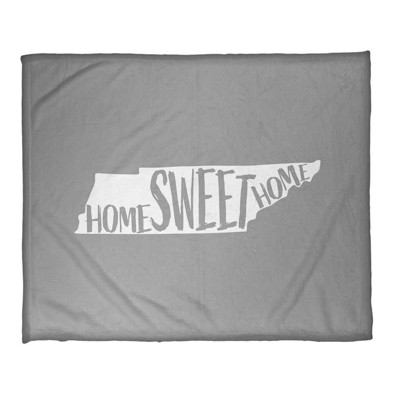 Jeté en polaires pour tennessee home, l 52,5 po x L 62,5 po, Gris