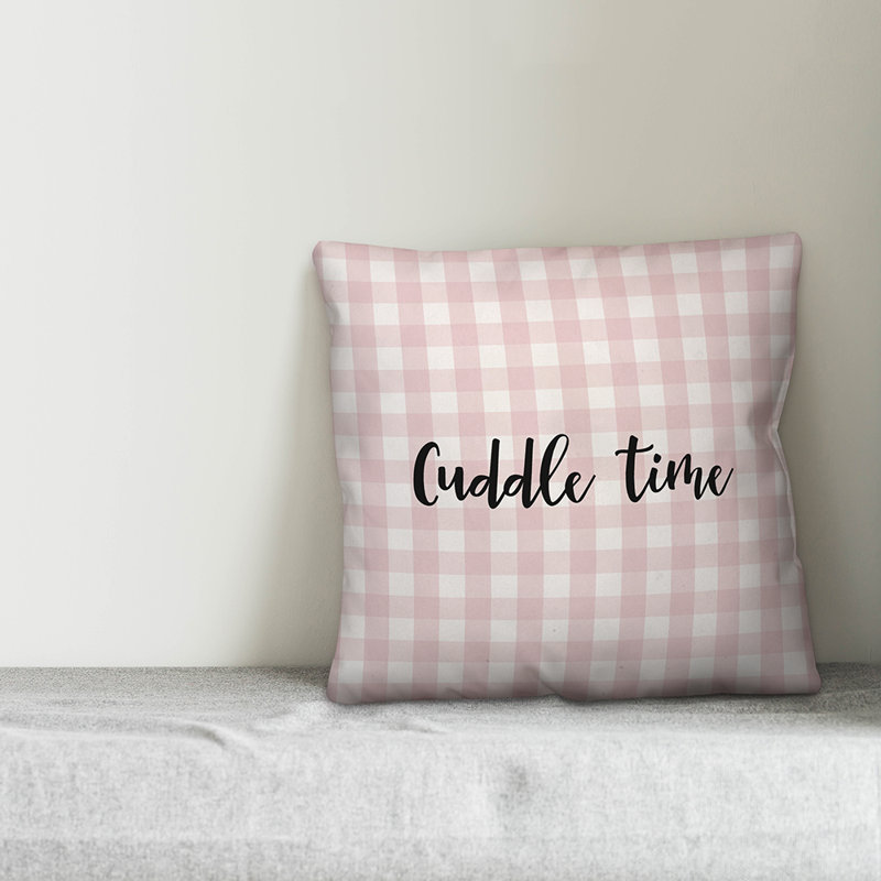  Coussin Cuddle Time, Rose / Noir, Housse de coussin