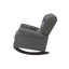 Chaise berçante Fabien en tissu gris