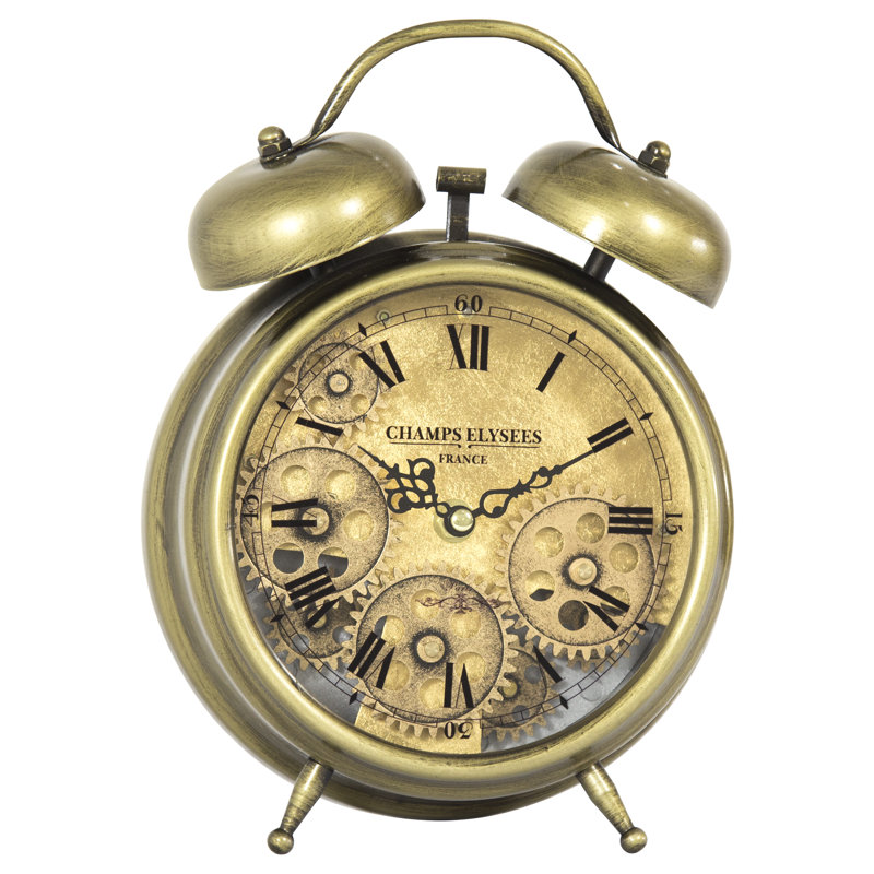 Réveille-matin analogique à quartz, Bronze vieilli