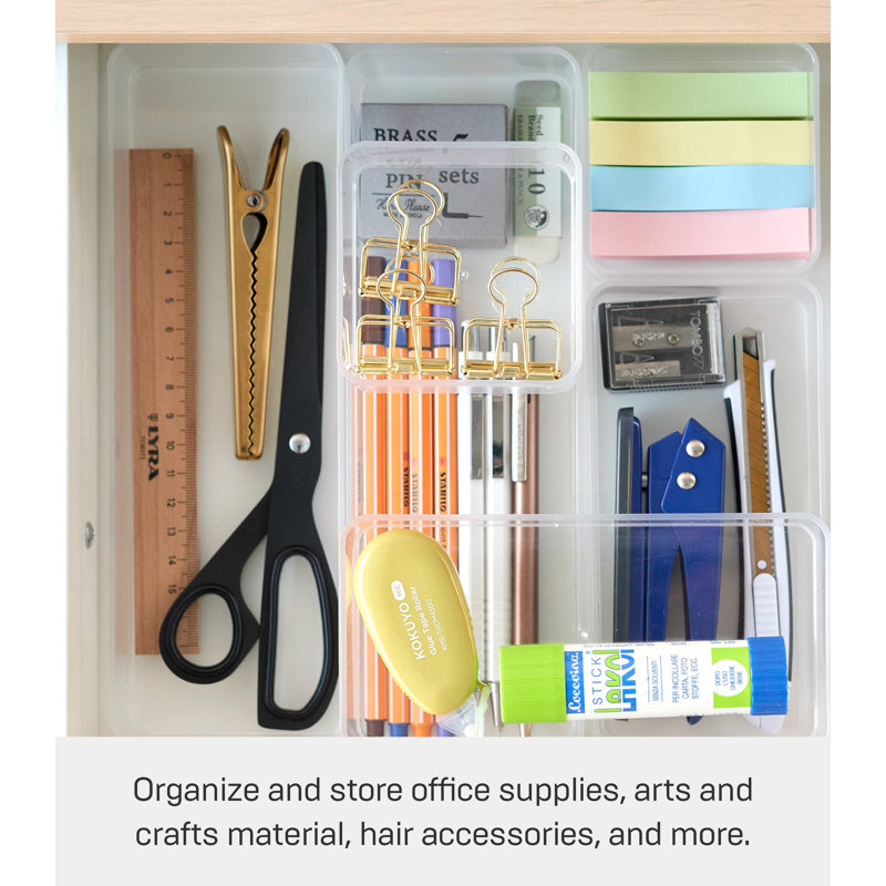 Yamazaki Home Stackable Organizers [Set Of 2] - Four Sizes, Small, White