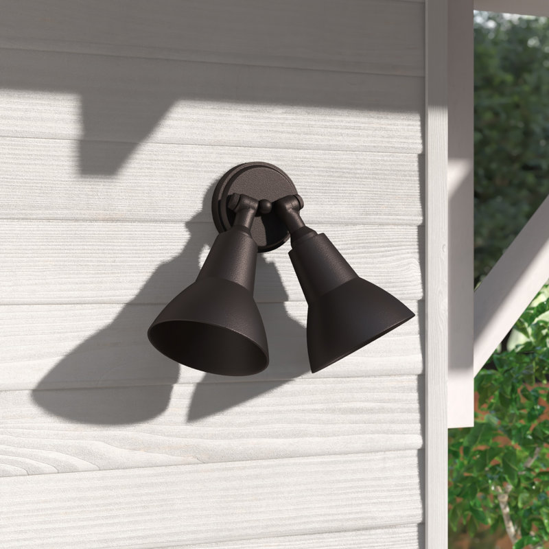 Quitman Outdoor Security Flood Light, Tawy Bronze