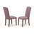 5 Piece Kitchen Table & Chairs Set Includes a Rectangle Dining Table and 4 Dahlia Linen Fabric Parson Dining Room Chairs, Mahogany-1008641063-1008641062-960256025