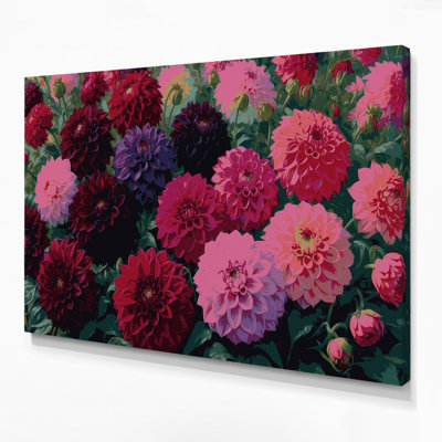 Art mural sur toile Botanical Dahlias