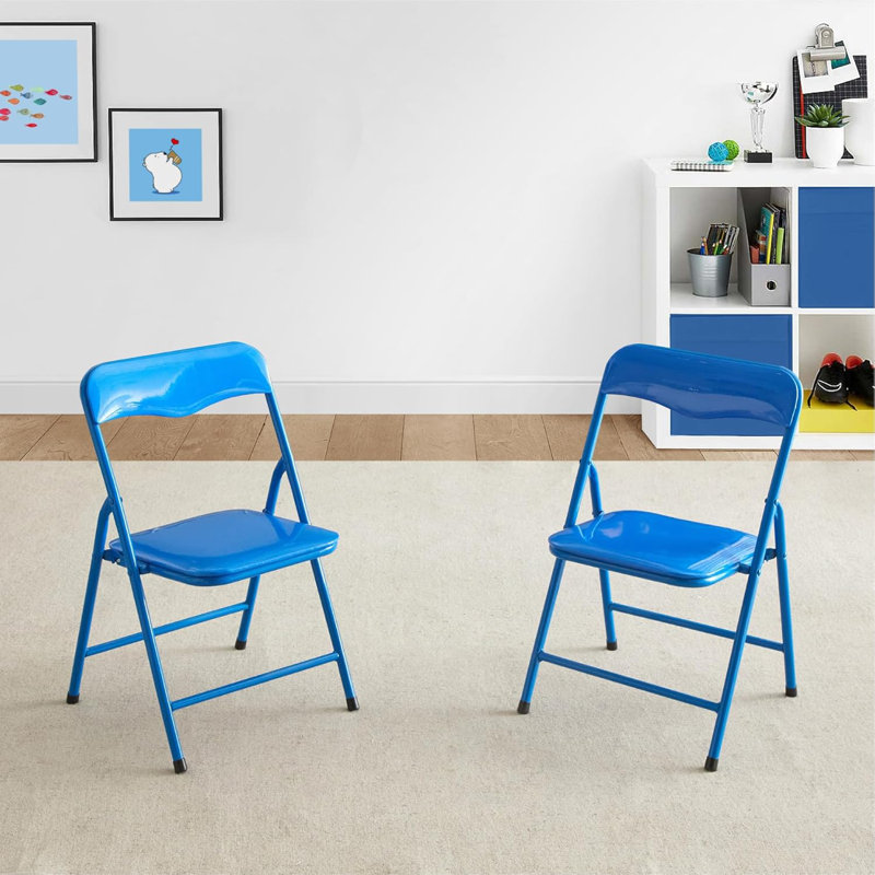  Chaise pliante rembourrée, ensemble de 2, Bleu