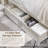 Farmhouse Queen Size Bed Frame With Charging Station And LED Light ,Wooden Queen Bed With 52" High Storage Bookcase Headboard, Wooden Slats & 4 Drawers-1021803059