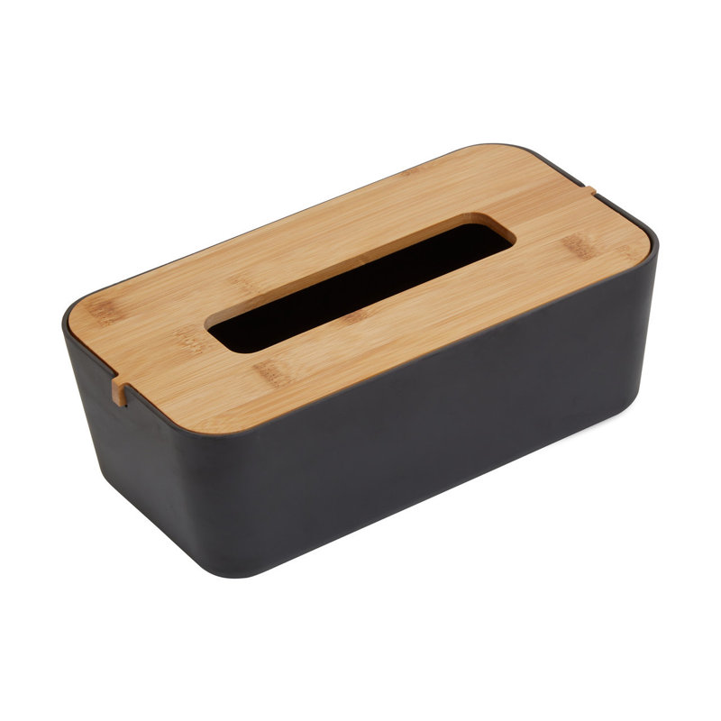 Leist Tissue Box Cover, Black
