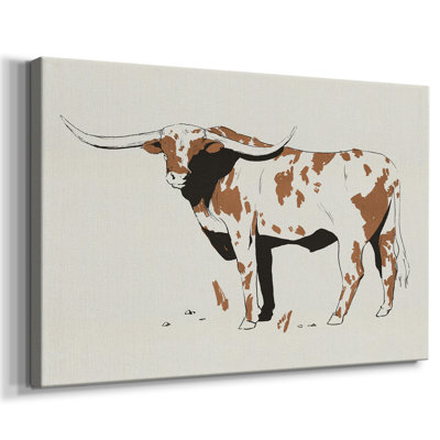 Terre Cotta Steer II -Galerie enveloppée Cavas