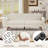 78'' Square Arms Sofa With Ottoman-45835970