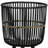 S/3 Bamboo Footed Planters-1301341570