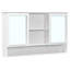Armoire à pharmacie murale 60 po avec portes à double miroir, tablettes réglables, rangement ouvert, charnières à fermeture en douceur 60 po-1184607254