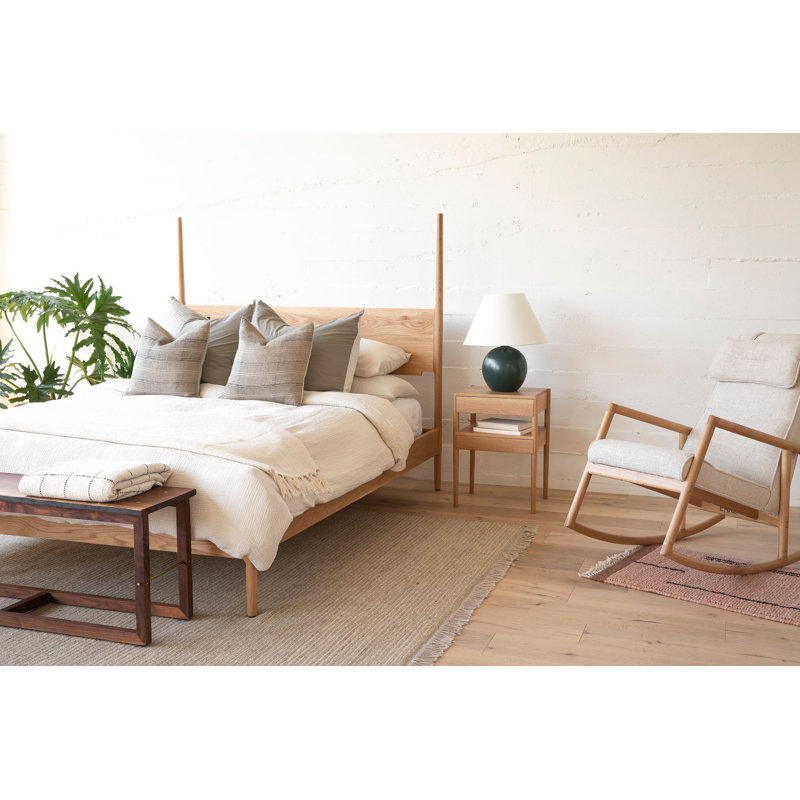 Dansk Solid Wood Bed, King, White Oak