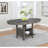 Oval Medium Grey Extension Leaf Dining Table